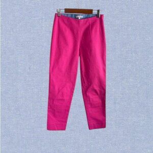 Frances Valentine Lucy Stretch Cotton Straight Crop Pants Size 0 in Pink